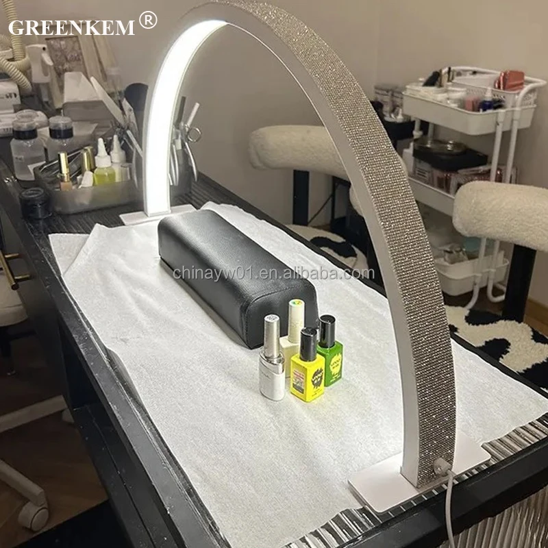 Free Logo Print Wholesale Led Nail Lamp Halfmoon Table Light