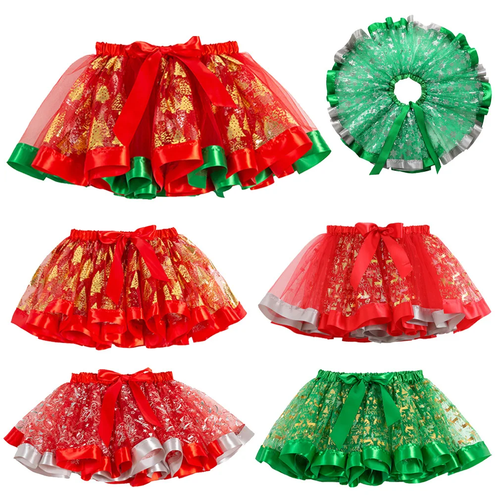 Girls' Christmas Tutu Party Skirt