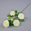 6 stems of garden roses white