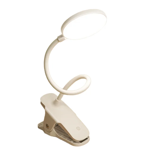 Modern Double-Ended LED Desk Lamp with Easy Attachment Clip Clamp DC Power Night Reading Study Table Lamps Plastic Body
