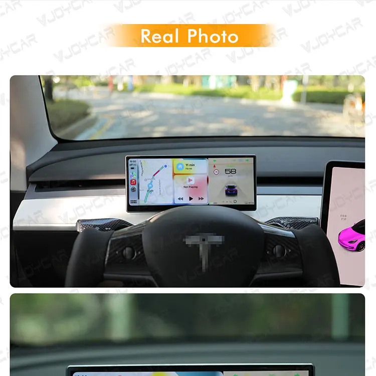 Full Touch New-generation Digital Dashboard Screen Auto Adjustment Brightness Wireless Carplay for Tesla Accessories Model 3&Y