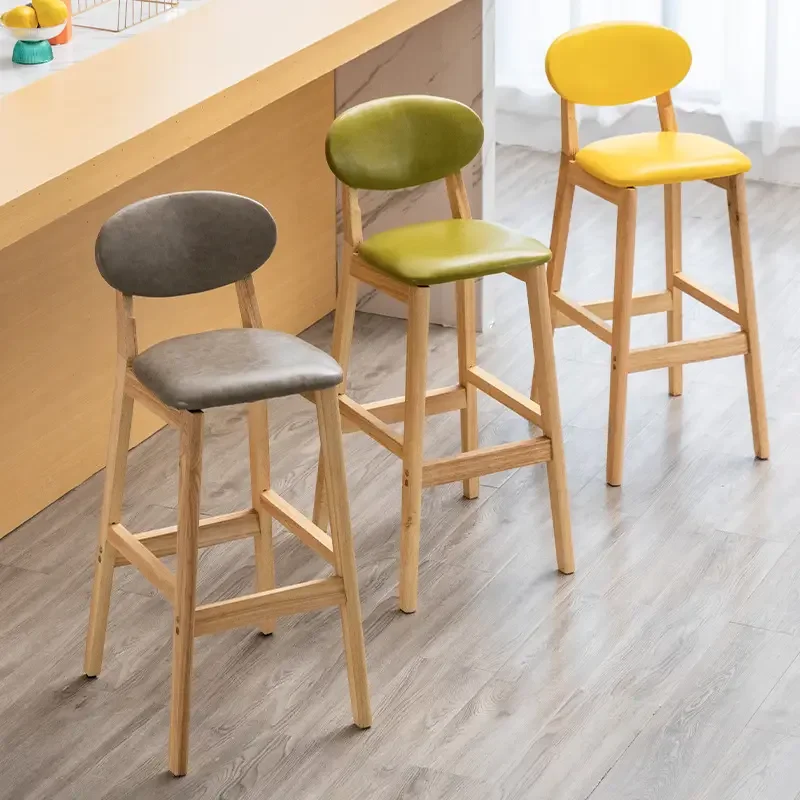 JXT супер качество лидер продаж кафе магазин деревянные ножки винтажная кожаная обеденная обивка барный стул