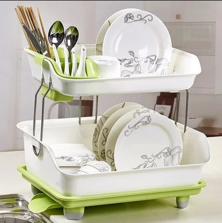 6pcs/set Kitchen Rack Dish Drainer Drying Rack