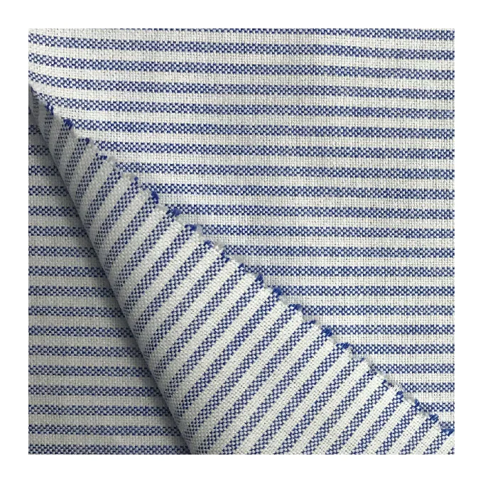Wholesale Twill Woven Oxford Strip Organic Pure 100 Cotton Fabric Roll