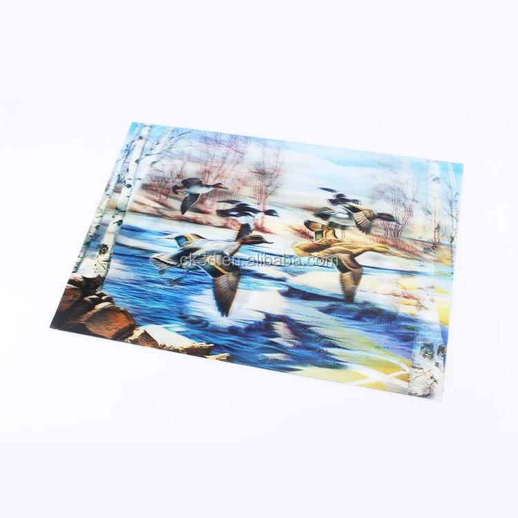 Оптовая продажа, линзовидная 3d 5d Настенная картина животного