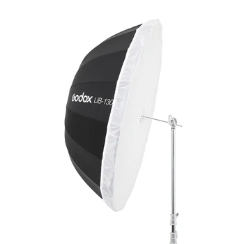 Godox UB-130S 51 Inch 130cm Parabolic Black Reflective Umbrella Studio Light Umbrella with Black Silver Diffuser Cover Cloth detail image