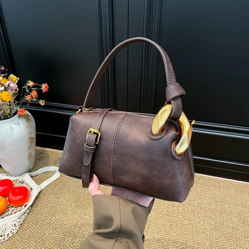 New Fashion Soft Pu Ladies Hand Bags For Women Vintage Portable Crossbody Shoulder Bag Trendy Daily Small Women Handbags