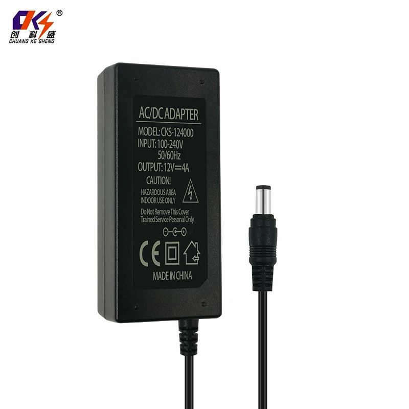 Input 100v 110v 220V Ac to Dc 12v 4a Transformer Ac Adaptor 12volt 4000ma 48w 4amp Dc Power Adapter 12v4a