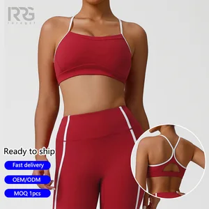 Roregal Second-Skin Fit Quick-Drying Fitness Sports Bra High Support Y-Back DesignYoga Bra with Removable Pads