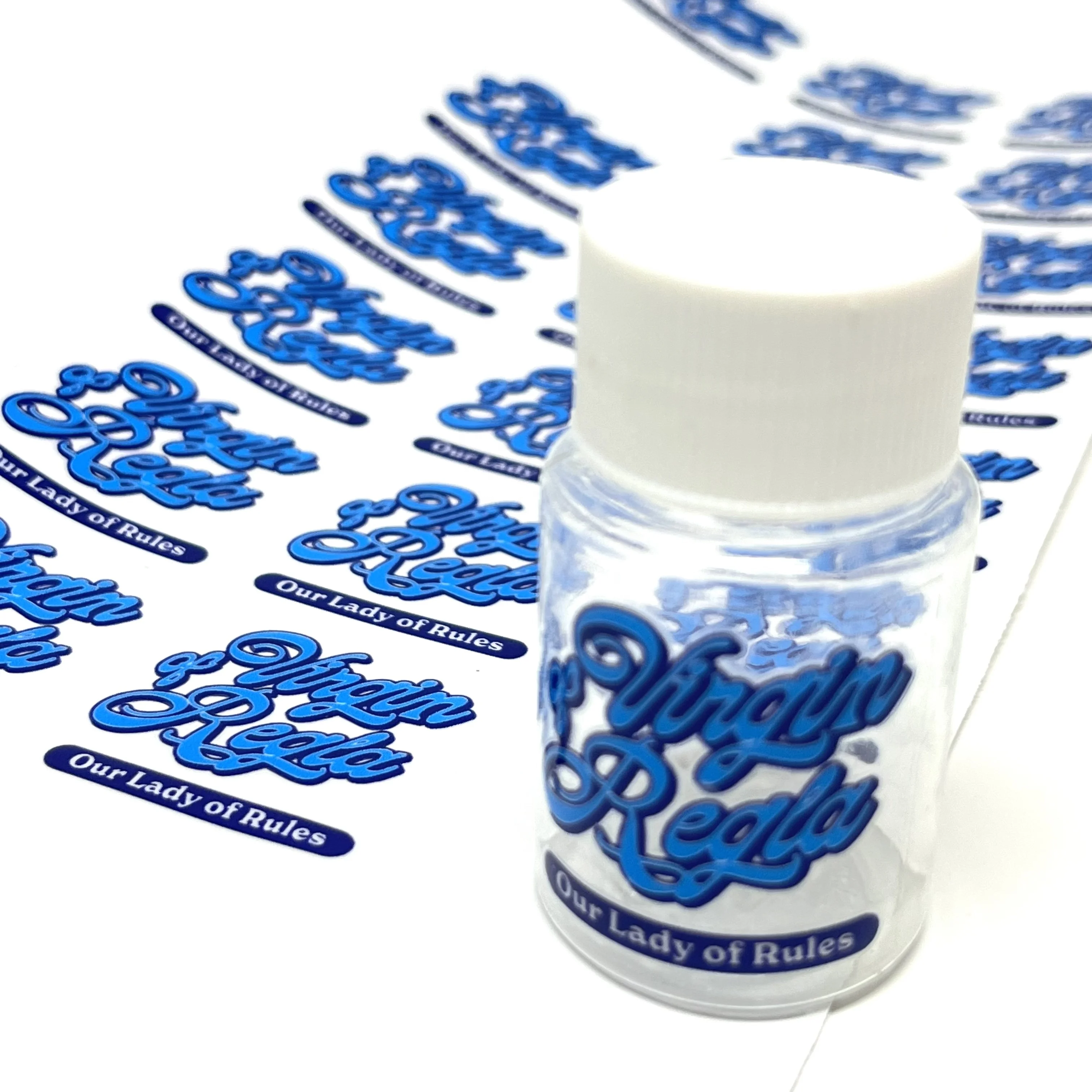 custom 3d holographic vial labels for peptides  waterproof uv printed pharmaceutical stickers for medicine  serum packaging-2