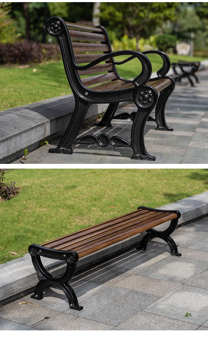 All carbon fiber backless park courtyard outdoor leisure benches details