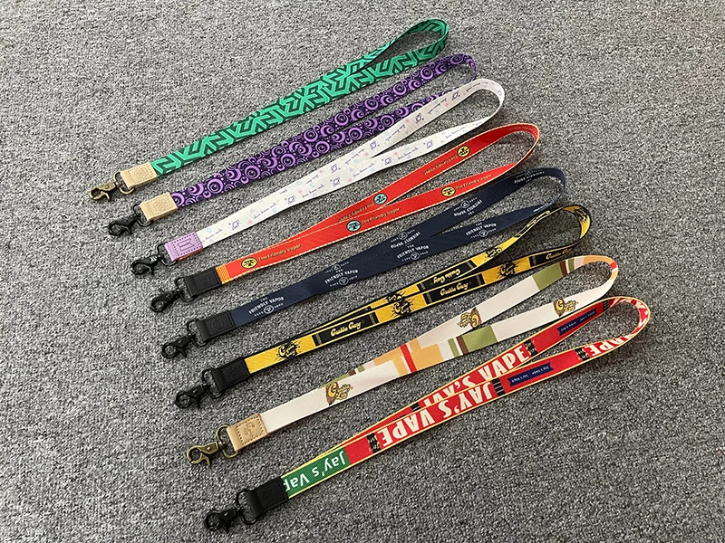 2023 Hot New Sublimation Debossed Logo Leather Wrist Lanyard For 