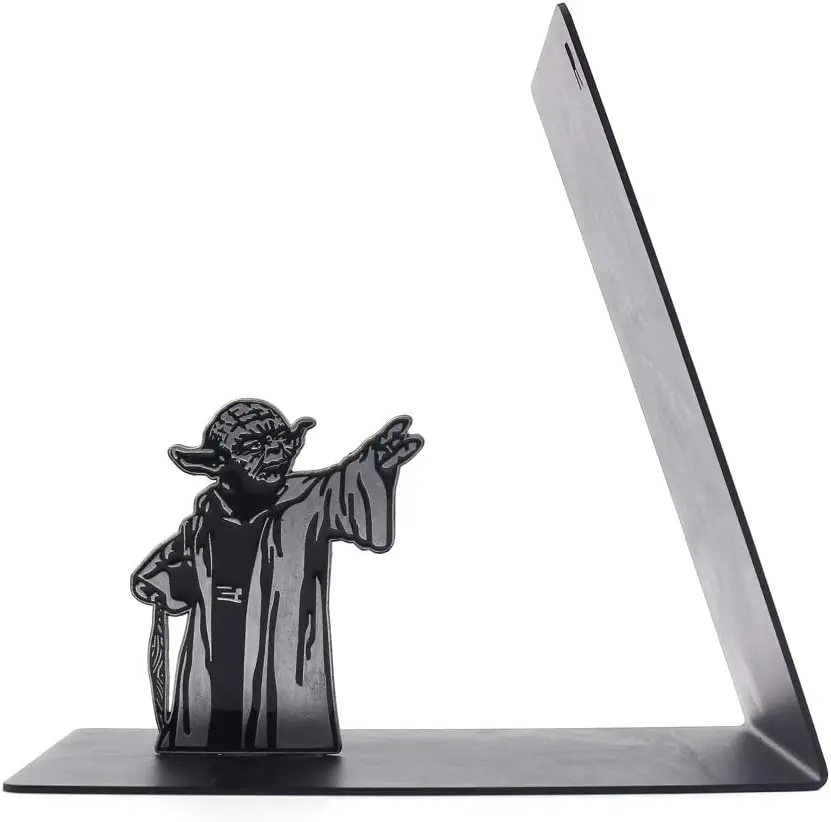 Креативный подарок Премиум сверхпрочная металлическая подставка для книг на офисном столе Декор дома Черный L-образный