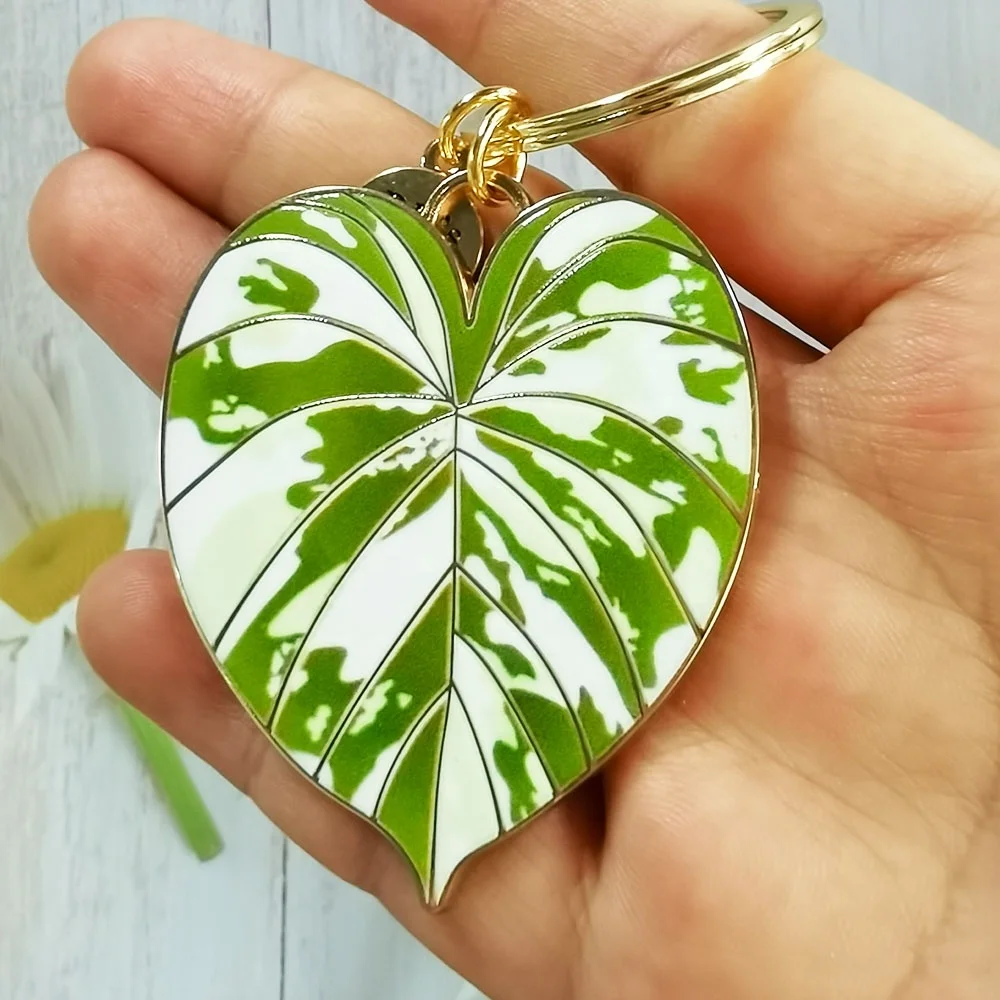2024 New Free Mold Custom Gold Monstera Leaf Keychain factory