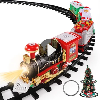 Railway Toy Electric Car Track Kids Plastic Race Train Set Tracks Rail Fast Cars Slot Toys