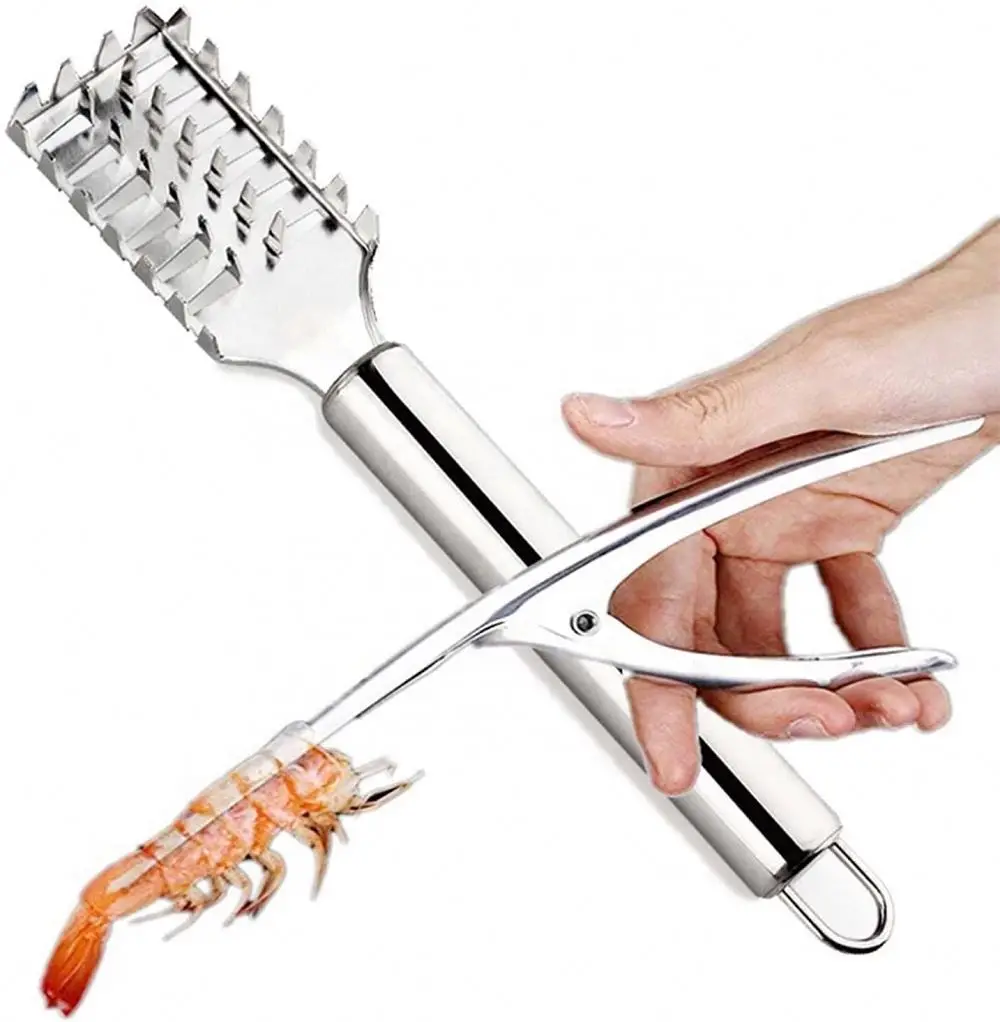 Устройство для очистки креветок из нержавеющей стали кухонные инструменты очиститель рыбы