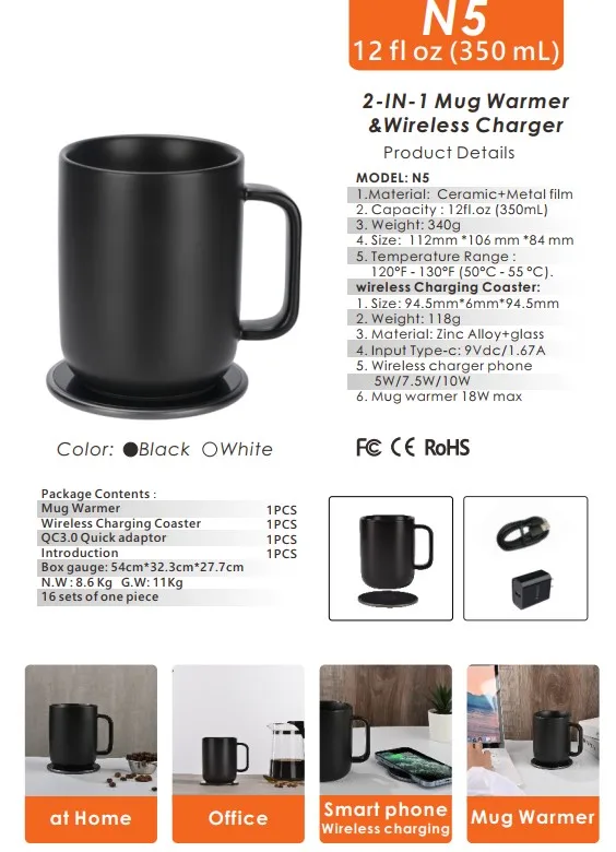 Smart Mug Warmer Wireless Heated Coffee Cup Buy Coffee Mug Warmer Cup