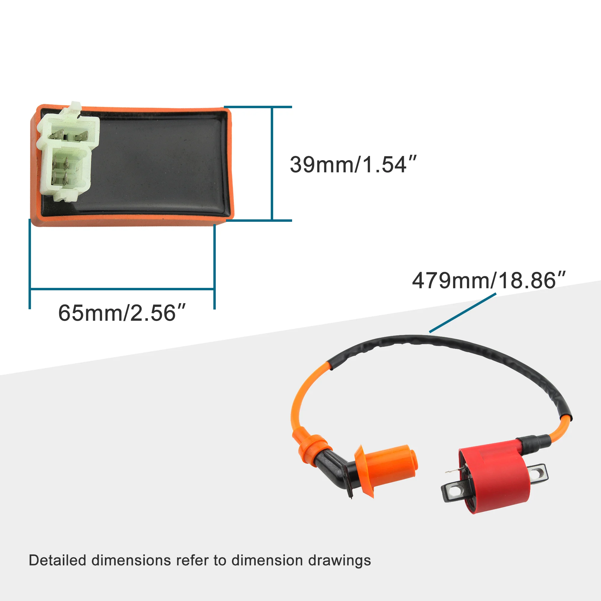 Kit Accensione Per PIT Quad/ATV/Buggy 150-250 Cm3 - Include Bobina CDI, Unità CDI, Regolatore Raddrizzatore E Magnete - Ricambio Compatibile