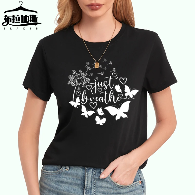 Shop Our Women's T-Shirt Collection with Dandelion Butterfly