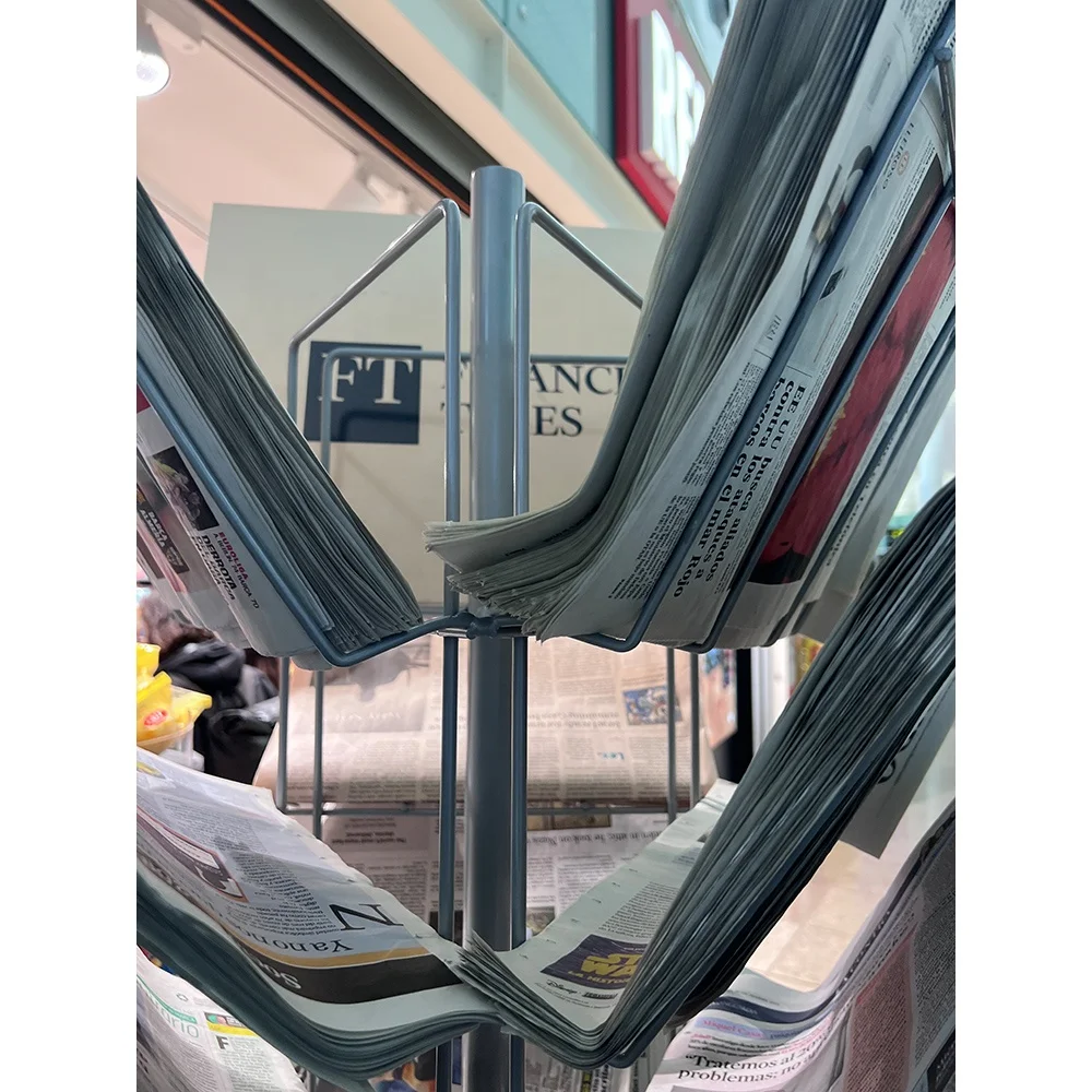 Factory Wholesale Newspaper Stand Display Rotating Comic Book Display Rack Display Rack for Magazine