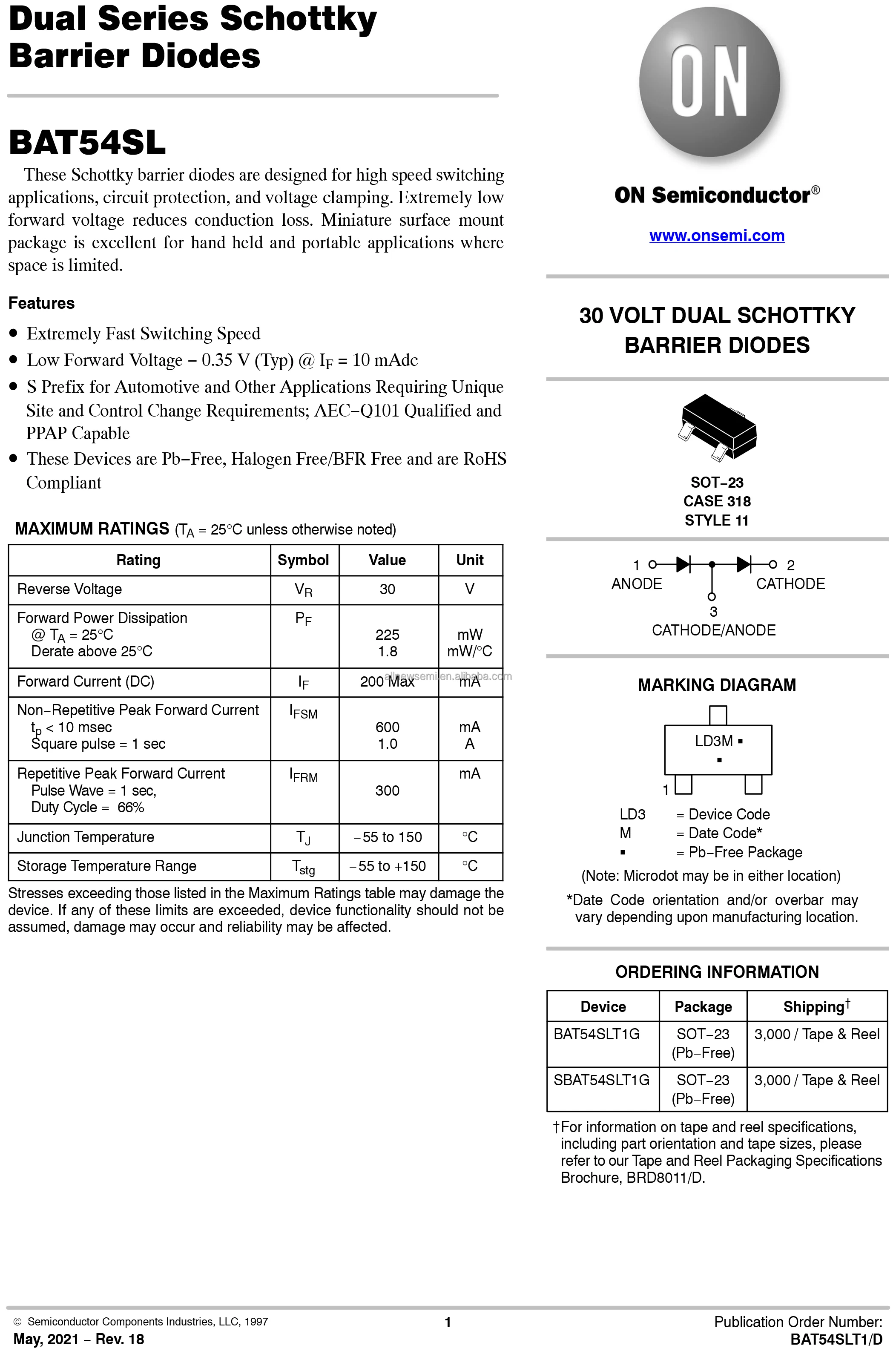 BAT54SLT1G-1