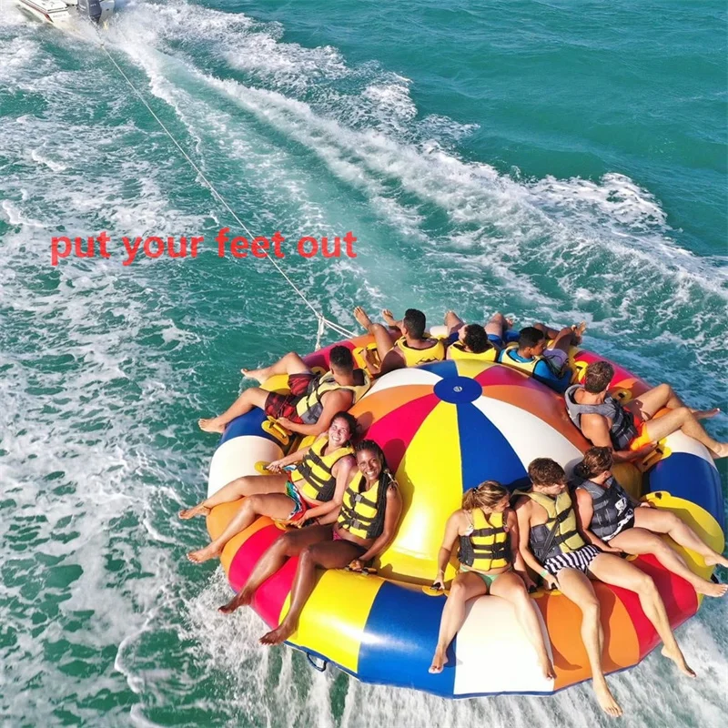 HIFUN Inflatable Spinning Top Ufo Towable Tube Water Ball for Water Entertainment Inflatable Water Rotating Disco Boat