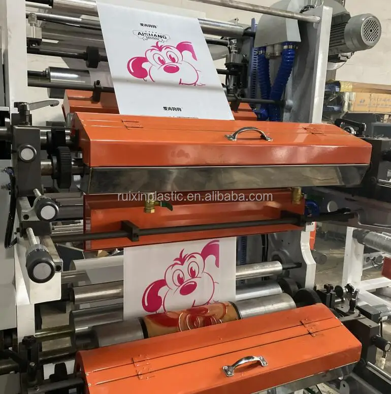 Высокое качество Полный Зерноуборочные комбайны обрабатывающие автоматически 2 Цвет флексографическая печатная машина небольшой полиэтиленовый пакет