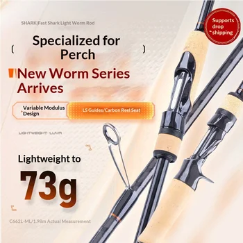 Fishing Rod Carbon 2-Piece Ultra-fast Action 2.04m Black Pit Bass Remote Gun Straight Handle Variable Tuning Fans Siniperca – Rod – view 3