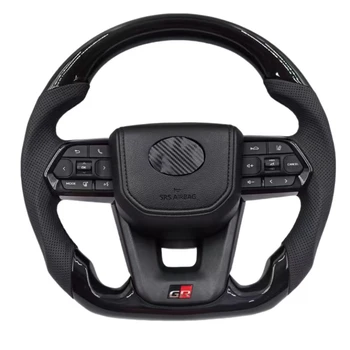 D Gloss black steering wheel for Toyota Landcruiser Land Cruiser LC200 LC300 Prado 120 150 200 LC79 LC70 LC76 FJ70 FJ79 FJ200