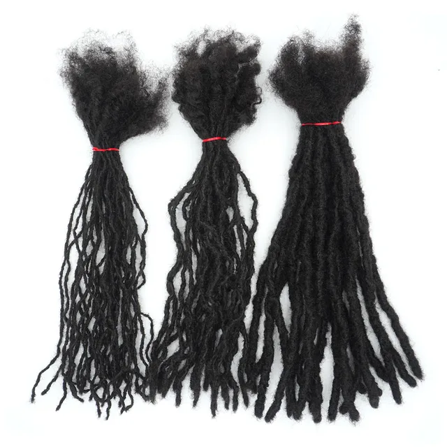 KAMA Wholesale 100% Brazilian Remy Human Hair Full Handmade Crochet Microlocs Sister Locs Extensions Interlocking Locs