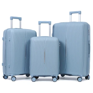 Wholesale Luxury 20 24 28 PP Trolley Case Set Waterproof Lightweight Eco-Friendly Travel Bag Spinner Customized Simple Trips