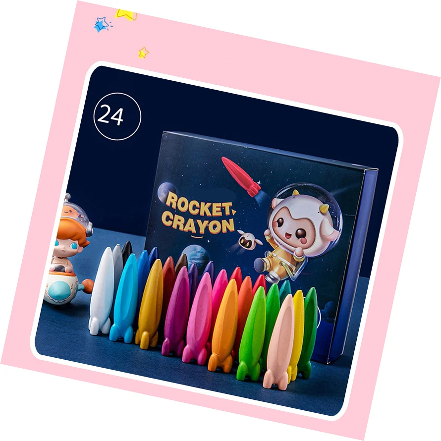 Crayons De Cire Ergonomiques Pour Enfants - CréaLign' - Mixte - A Partir De 12 Mois - Lavables à L'eau - Jeux - Jouets