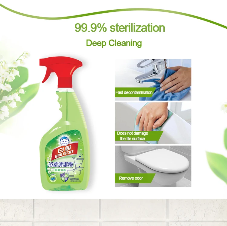 Bathroom Cleaner Spray 500ml OEM ODM Cleaning Detergent Household WC Cleaner Toilet Cleaning Bath Cleaner manufacture