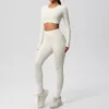 7104 long sleeve 7100 trousers suit-light ivory