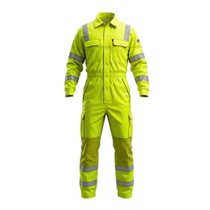 Custom Logo Men Reflective Coveralls PPE Work Wear Fire Retardant Waterproof Durable Overalls Uniform Safety Protective-Clothing