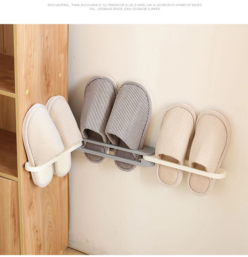 Space Saving Wall Mounted Shoe Rack Perfect for Bathrooms