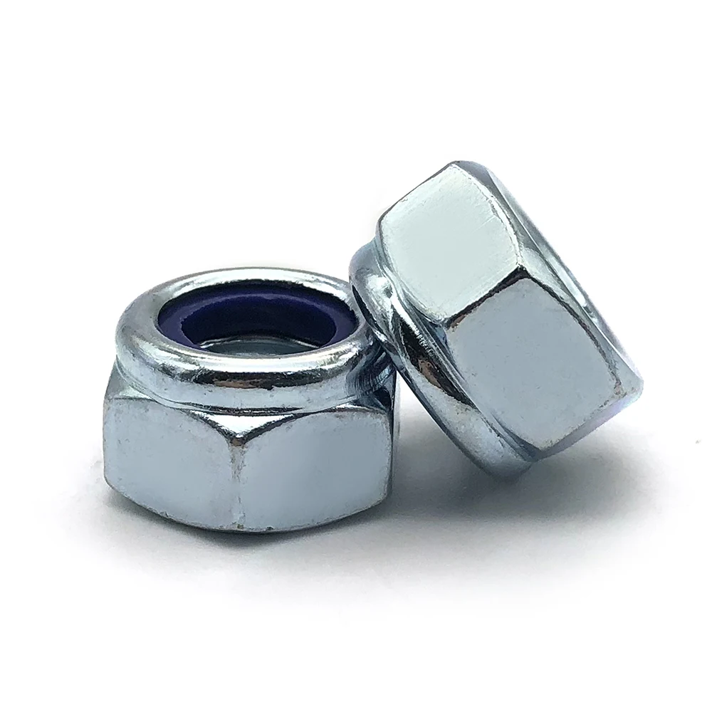 China Manufacturer DIN985 DIN982 Galvanized M5 M6 M8 M10 M12 Nylock Nut Nylon Insert Lock Nuts