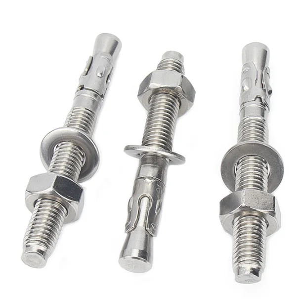 アンカーボルト Amazon | 亜鉛メッキウェッジアンカーボルト 4個 3/8インチ x 3