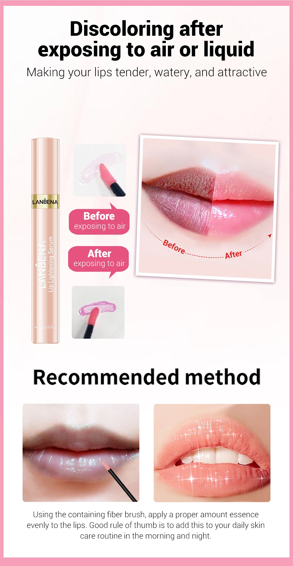 removing melanin from lips