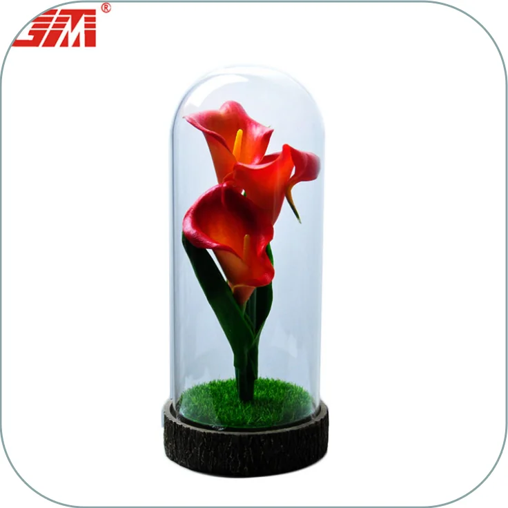 artificial rose galaxie flower in glass dome single galaxy rose with led lights perfect valentines day gifts centerpiece flower factory