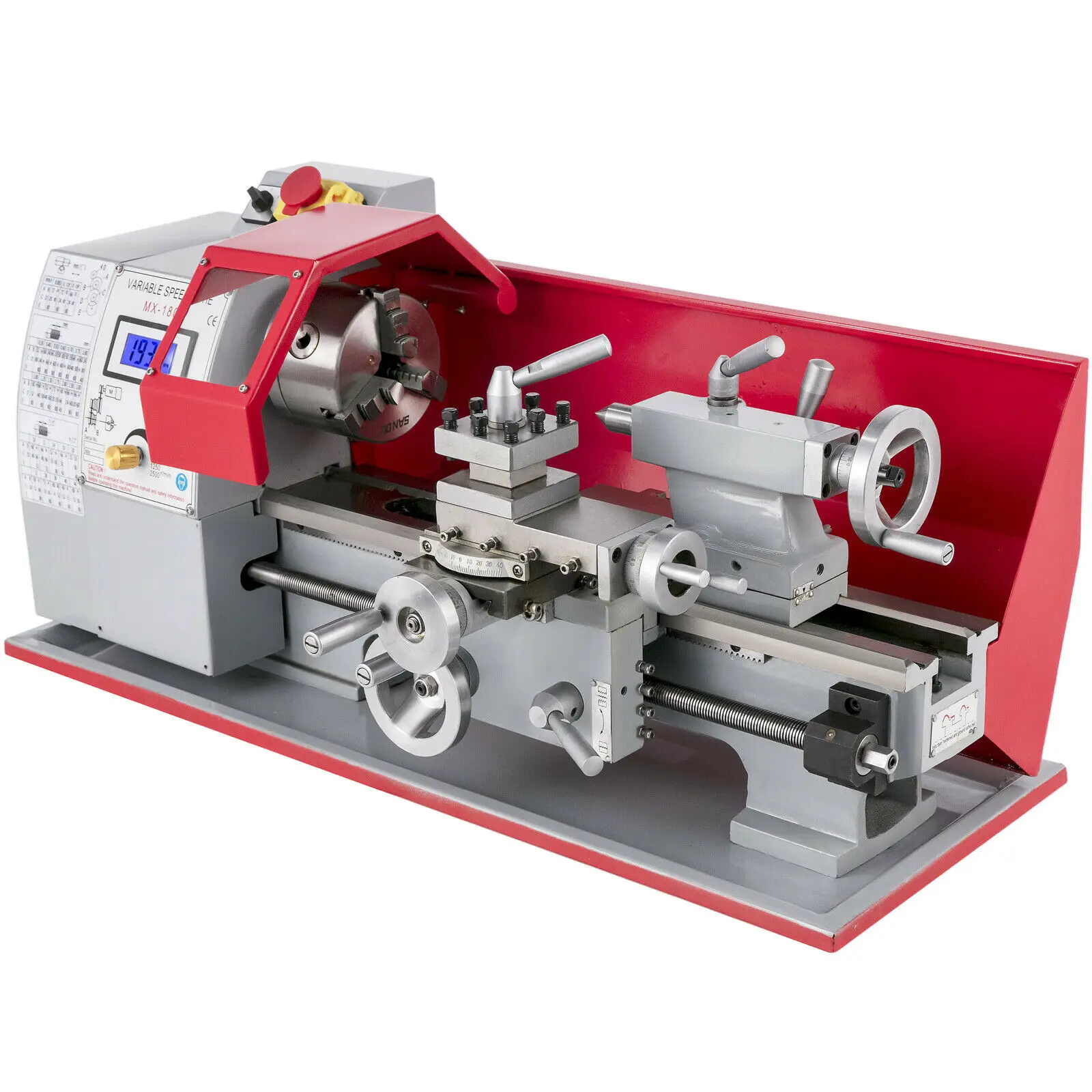 600W MX-180D Mini Metal Lathe with Variable Speed & Digital