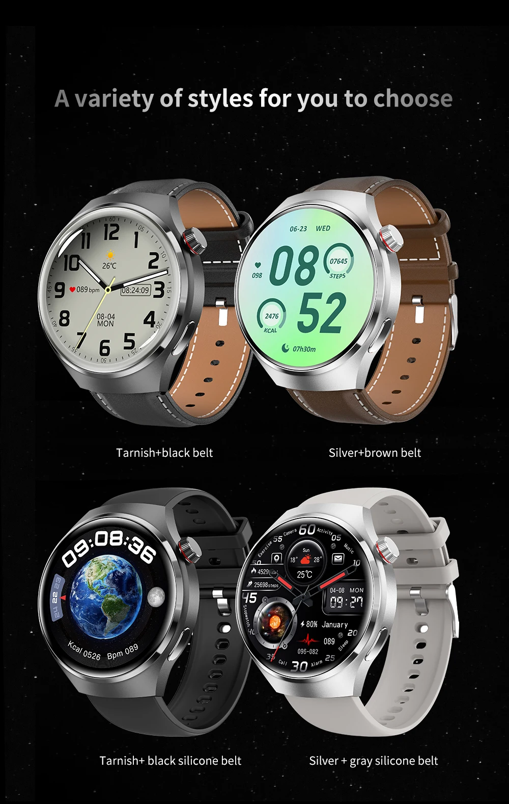 Gt4pro Smart Watch 2024 1.53 Inch Large Screen Relog Watch Fashion Hd ...