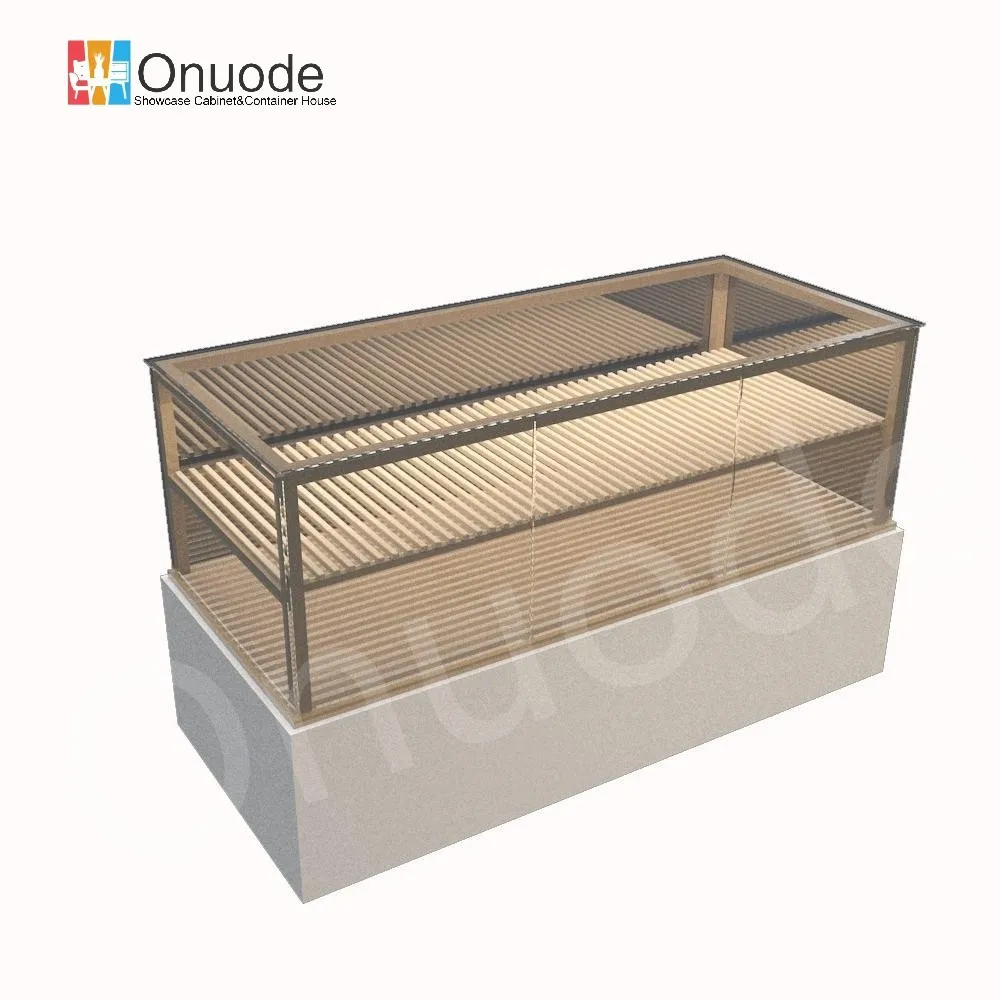 Customized Bakery Showcase with LED Lighting for Store Racks Cake and Bread Display Stand