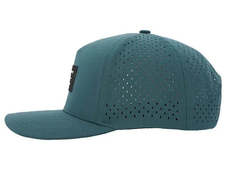 Custom 5 Panel Embroidery Logo Perforated Laser Cutting Hole Drilled