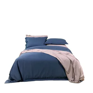 Hot Sale Duvet Cover Bedding Set 100% Genuine Organic Bamboo Bedsheets Luxury Embroidery Designs Cooling Bed Sheet