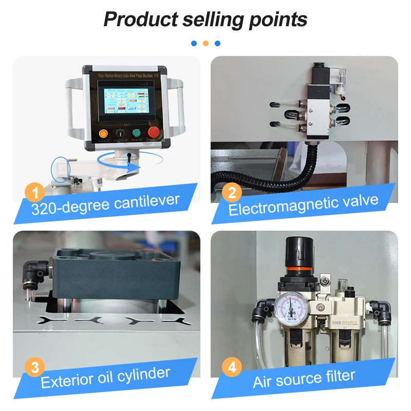 4 Stations Automatic Sublimation Heat Press Machine High Pressure for Fabric Clothing supplier