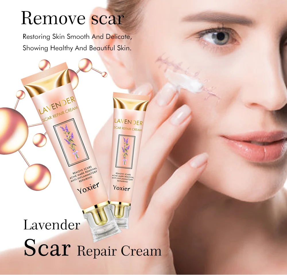 Yoxier Lavender Herbal Scar Repair Cream Pigment Correction Smooth Skin Whitening Scar Care  Fast Repair  Comfort Care in Stock