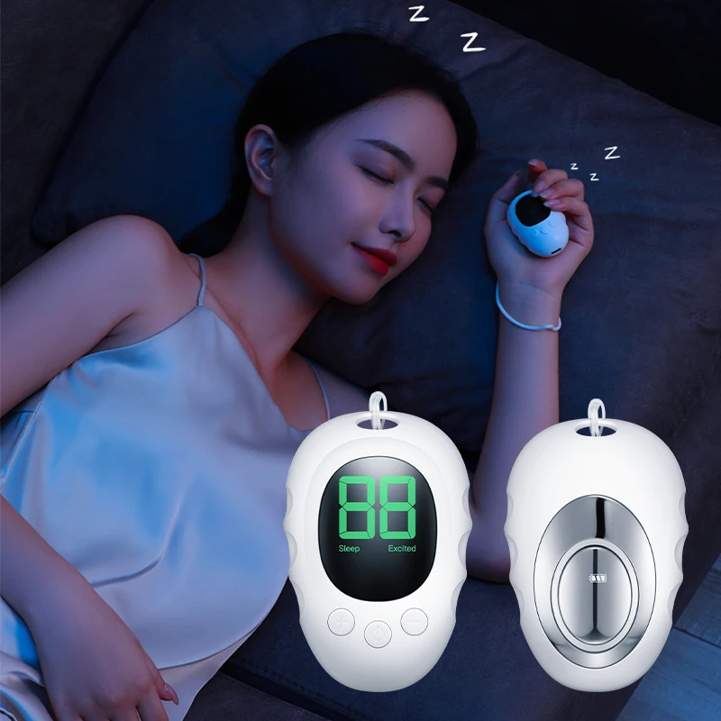 Comfortable Sleep Therapy Device  Relaxing Brain Sleep Device Microcurrent Heating Hand Warmer Hand Grip Pulse Sleep Aid