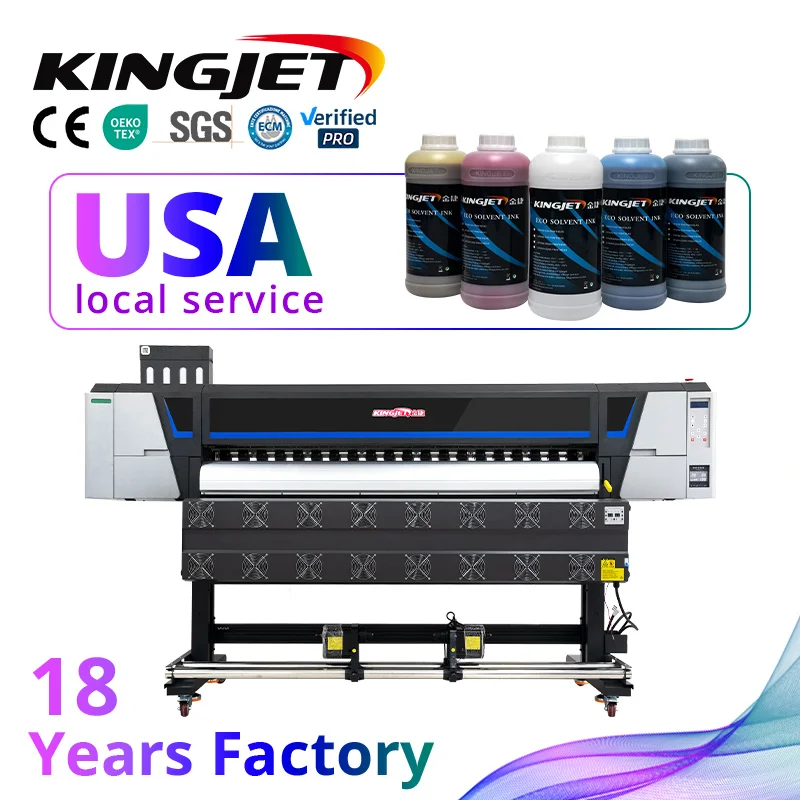 Cheap Price Industrial Digital Large Format Printer Xp600 Dx7 Dx5 Eco Solvent Inkjet Cmyk Ink Vinyl Eco Solvent Printer