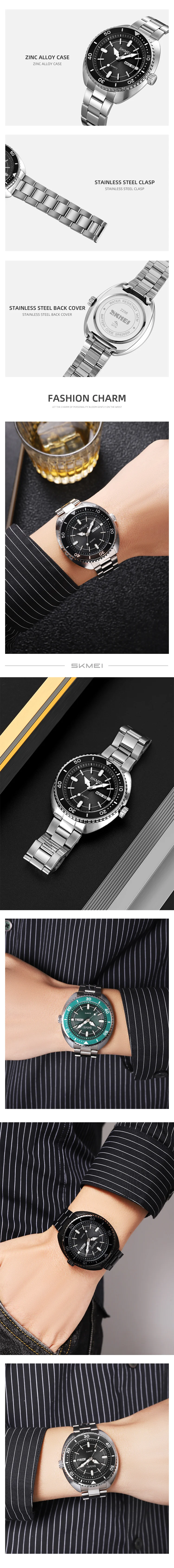 SKMEI 2256 Men's Fashion Quartz Watch description image 2